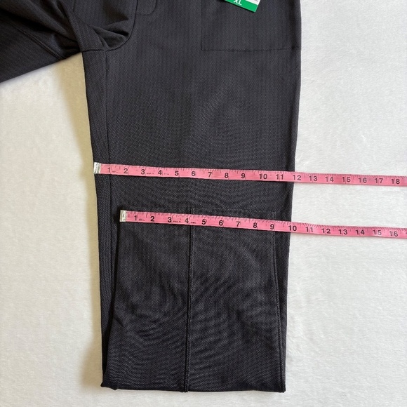 Mondetta Herringbone Straight Leg Pants, Pull On Stretchy Black/Dark Gray XL NWT - Picture 12 of 16